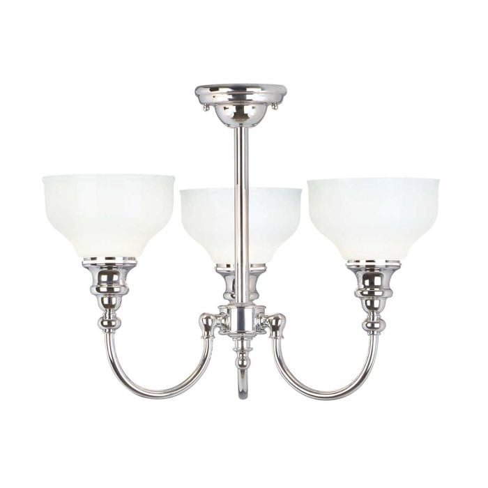 elstead lighting Cheadle 3 Light Semi-Flush - Polished Chrome