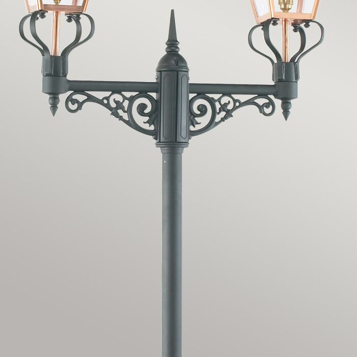 Elstead Lighting Chelsea Twin Head Lamp Post - Copper & Black
