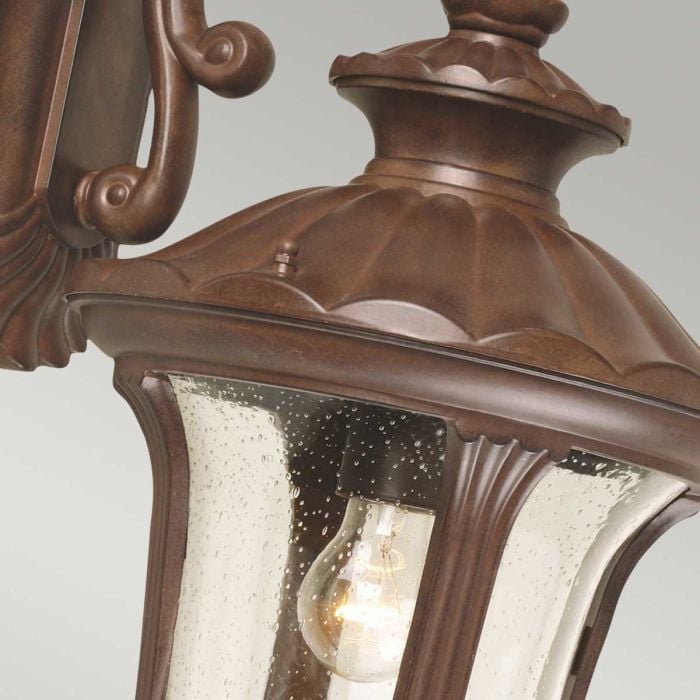 Elstead Lighting Chicago 1 Light Medium Down Wall Lantern - Rusty Bronze Patina