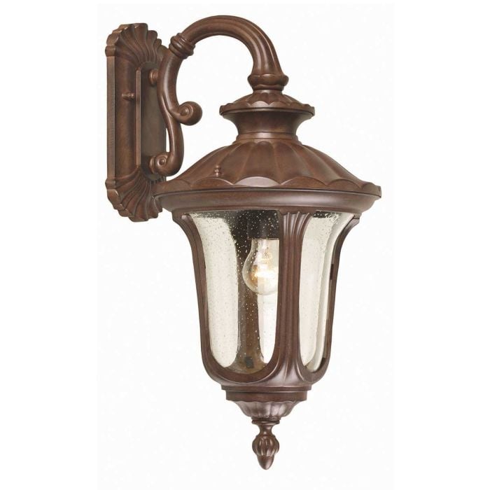 elstead lighting Chicago 1 Light Medium Down Wall Lantern - Rusty Bronze Patina
