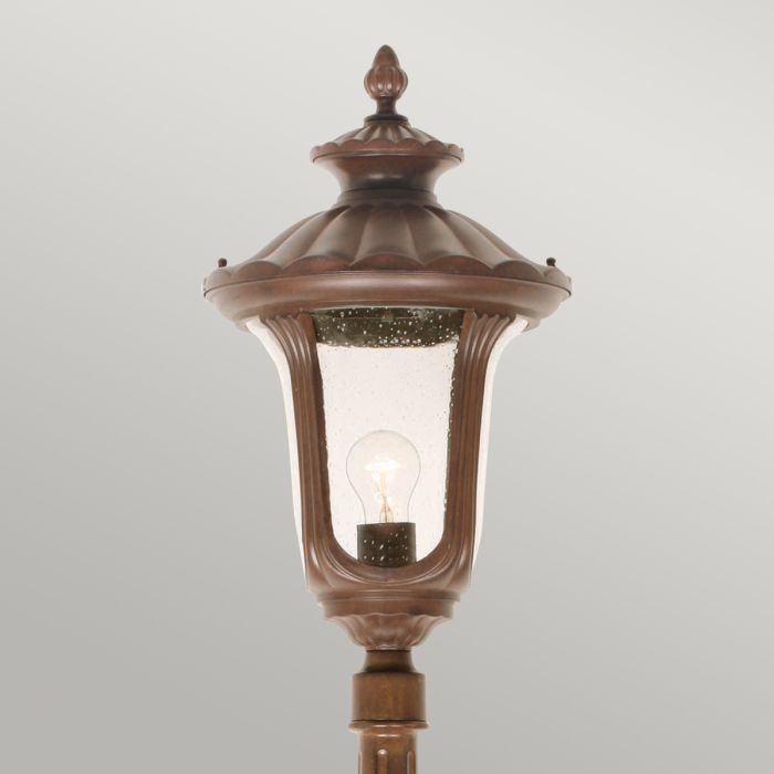 Elstead Lighting Chicago 1 Light Medium Lamp Post - Rusty Bronze Patina
