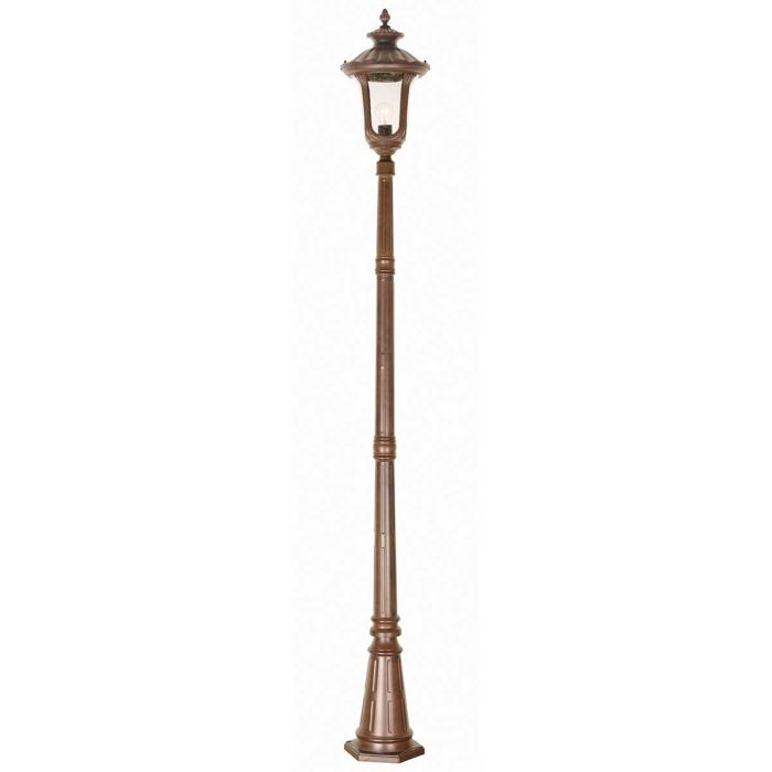 elstead lighting Chicago 1 Light Medium Lamp Post - Rusty Bronze Patina