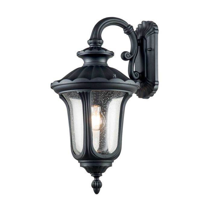 elstead lighting Chicago 1 Light Medium Wall Lantern - Textured Black