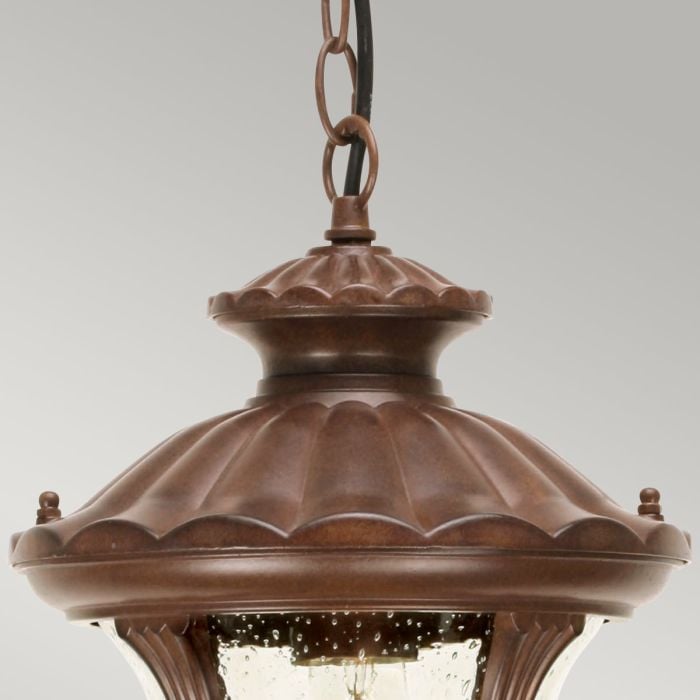 Elstead Lighting Chicago 1 Light Small Chain Lantern - Rusty Bronze Patina