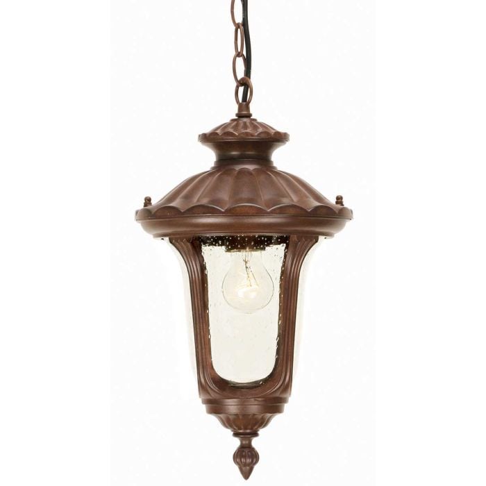 elstead lighting Chicago 1 Light Small Chain Lantern - Rusty Bronze Patina