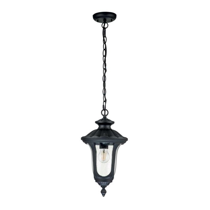 Elstead Lighting Chicago 1 Light Small Chain Lantern - Textured Black