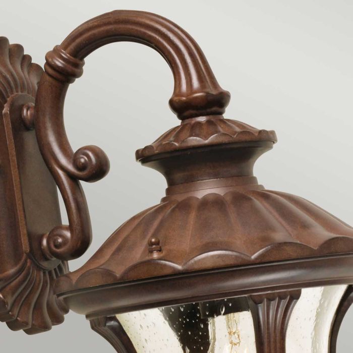 Elstead Lighting Chicago 1 Light Small Down Wall Lantern - Rusty Bronze Patina