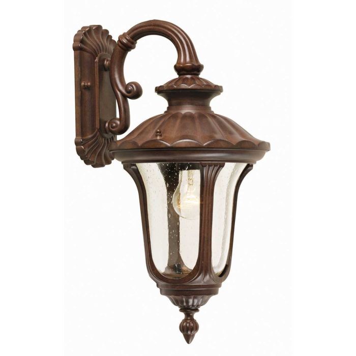 elstead lighting Chicago 1 Light Small Down Wall Lantern - Rusty Bronze Patina