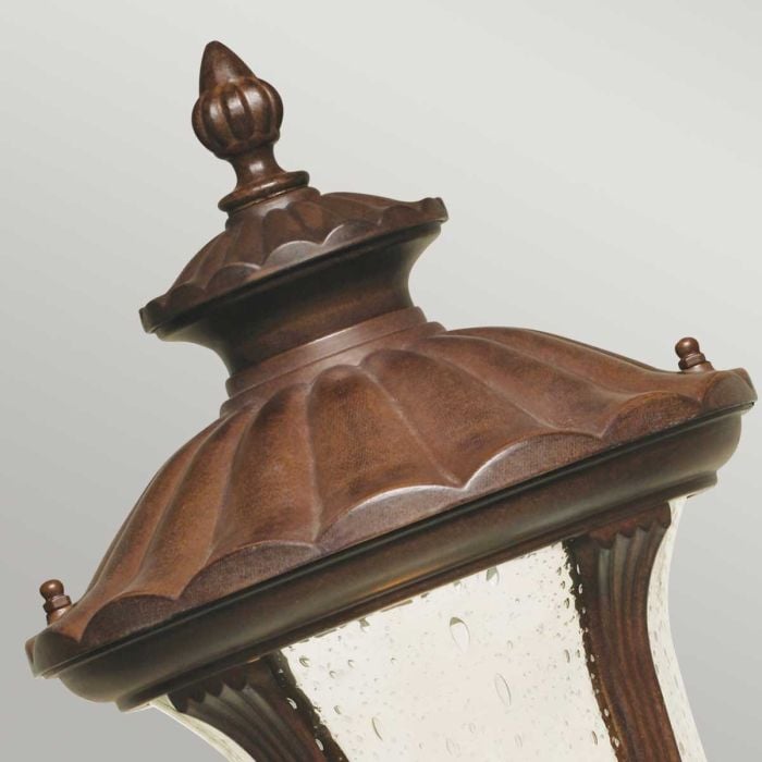 Elstead Lighting Chicago 1 Light Small Pedestal Lantern - Bronze - Rusty Bronze Patina