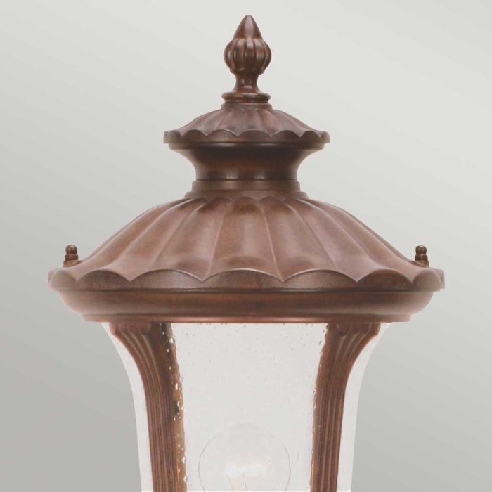 Elstead Lighting Chicago 1 Light Small Pillar Lantern - Bronze - Rusty Bronze Patina