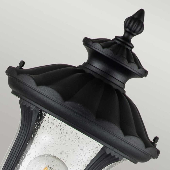 Elstead Lighting Chicago 1 Light Small Pillar Lantern - Textured Black