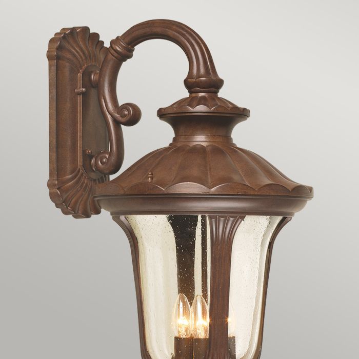 Elstead Lighting Chicago 4 Light Large Down Wall Lantern - Rusty Bronze Patina