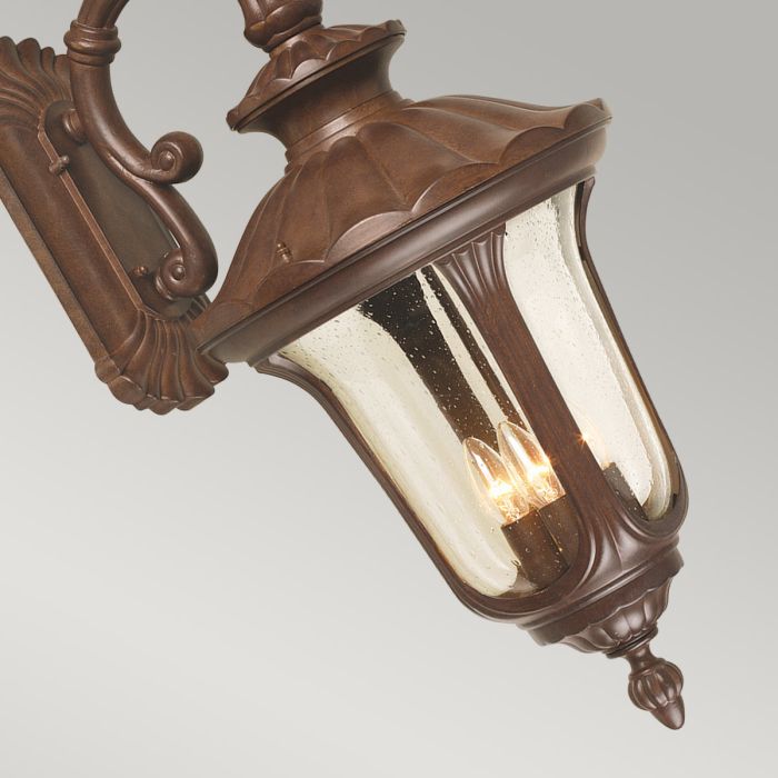 Elstead Lighting Chicago 4 Light Large Down Wall Lantern - Rusty Bronze Patina
