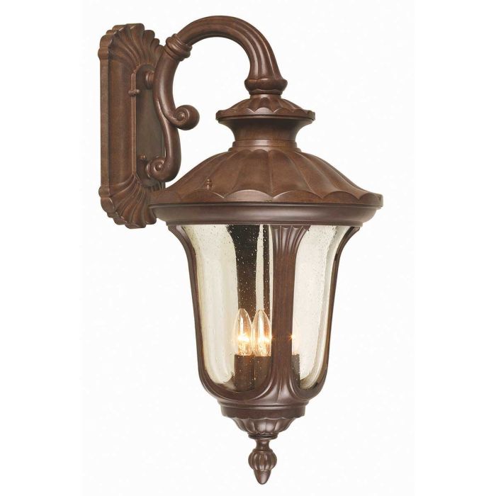elstead lighting Chicago 4 Light Large Down Wall Lantern - Rusty Bronze Patina