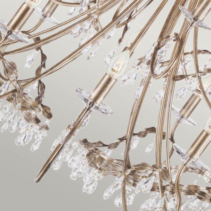 Elstead Lighting Christina 18 Light Chandelier - Silver/Gold Patina