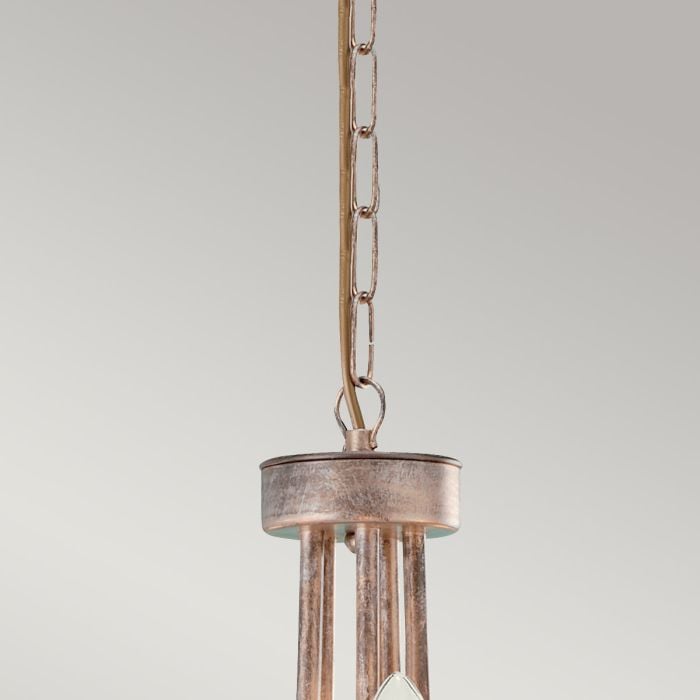Elstead Lighting Christina 5 Light Chandelier - Silver/Gold Patina