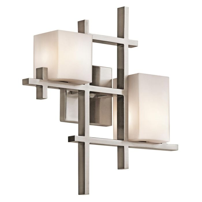 elstead lighting City Lights 2 Light Wall Light - Classic Pewter