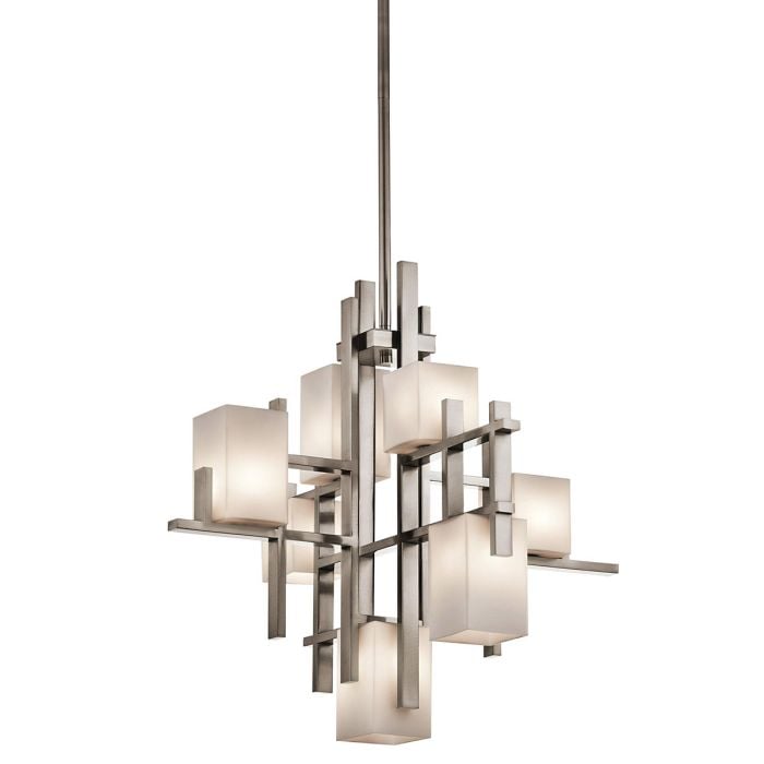 elstead lighting City Lights 7 Light Chandelier - Classic Pewter