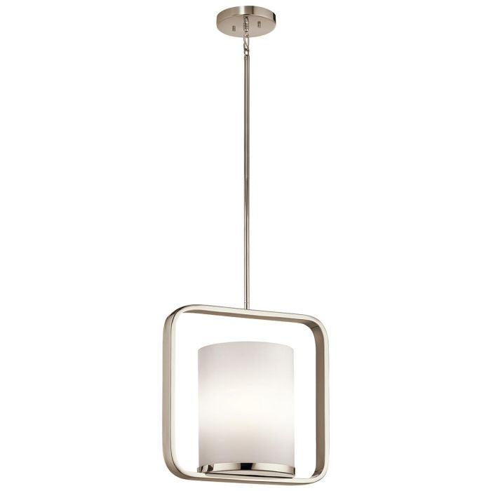 elstead lighting City Loft 1 Light Medium Pendant - Polished Nickel