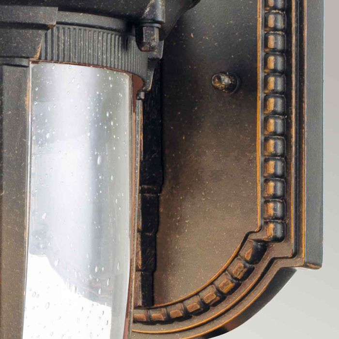 Elstead Lighting Cleveland 1 Light Medium Wall Lantern - Weathered Bronze