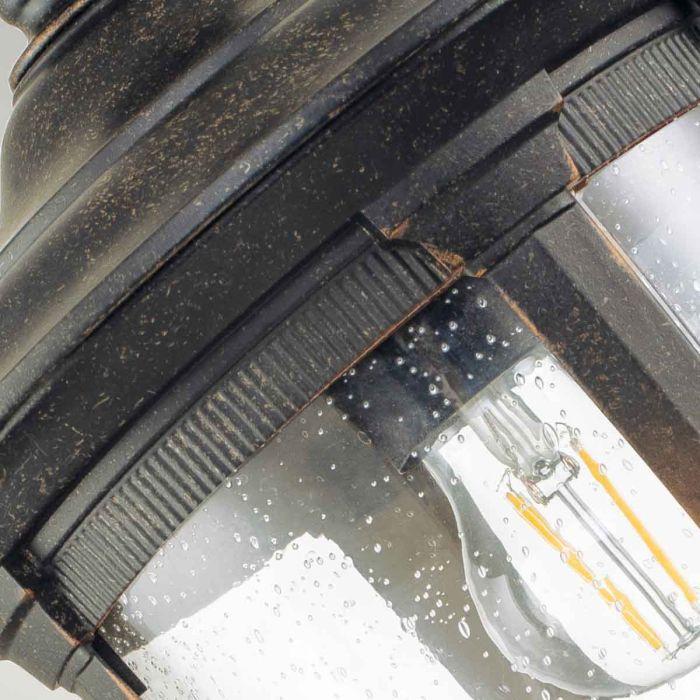 Elstead Lighting Cleveland 1 Light Medium Wall Lantern - Weathered Bronze