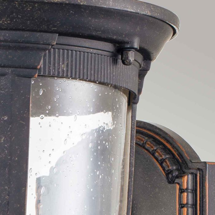 Elstead Lighting Cleveland 1 Light Medium Wall Lantern - Weathered Bronze