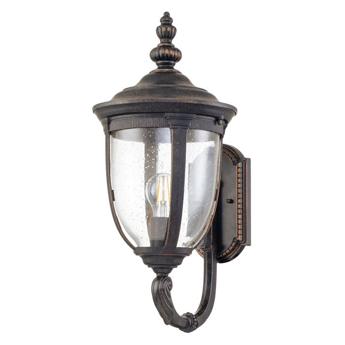 elstead lighting Cleveland 1 Light Medium Wall Lantern - Weathered Bronze