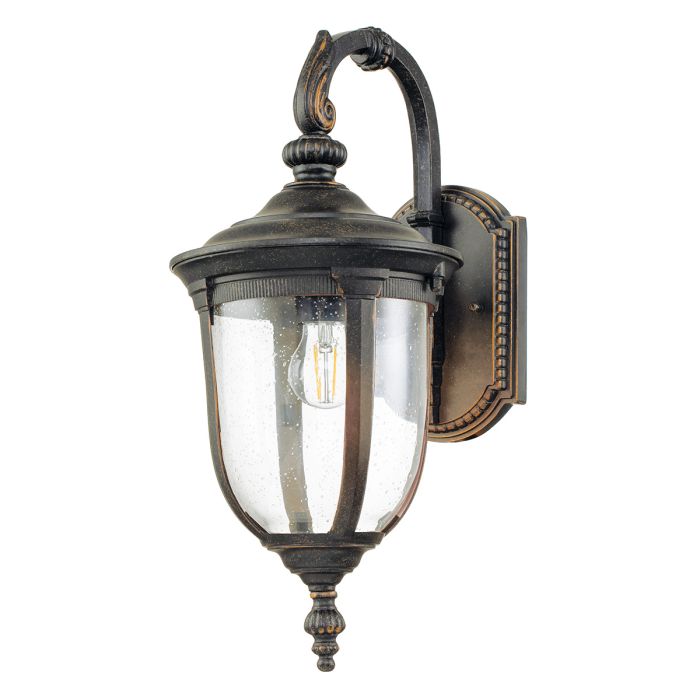 elstead lighting Cleveland 1 Light Medium Wall Lantern - Weathered Bronze