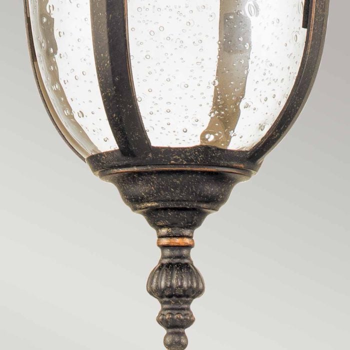 Elstead Lighting Cleveland 1 Light Small Chain Lantern - Weathered Bronze