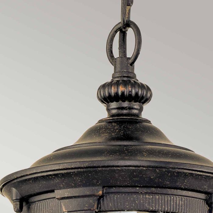 Elstead Lighting Cleveland 1 Light Small Chain Lantern - Weathered Bronze