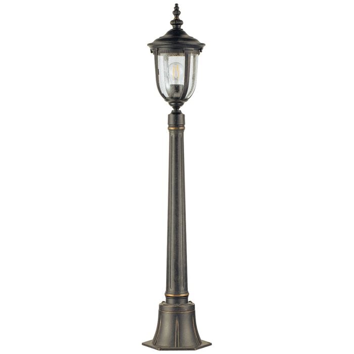 elstead lighting Cleveland 1 Light Small Pillar Lantern - Weathered Bronze