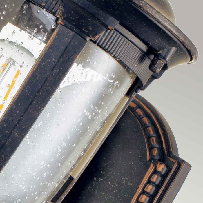 Elstead Lighting Cleveland 1 Light Small Wall Lantern - Weathered Bronze