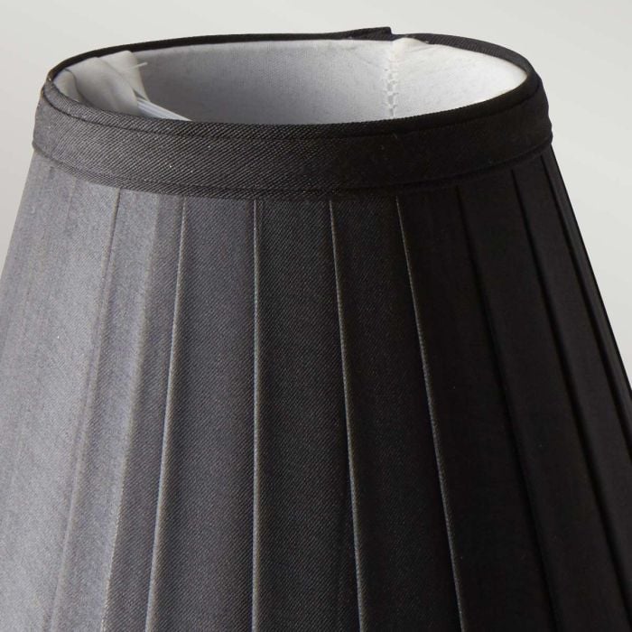 Elstead Lighting Clip Shades Pleated Black Candle Shade