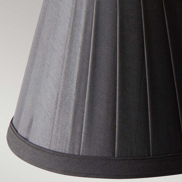 Elstead Lighting Clip Shades Pleated Black Candle Shade