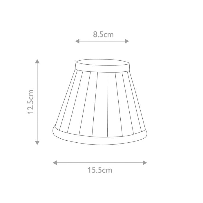 Elstead Lighting Clip Shades Pleated Black Candle Shade