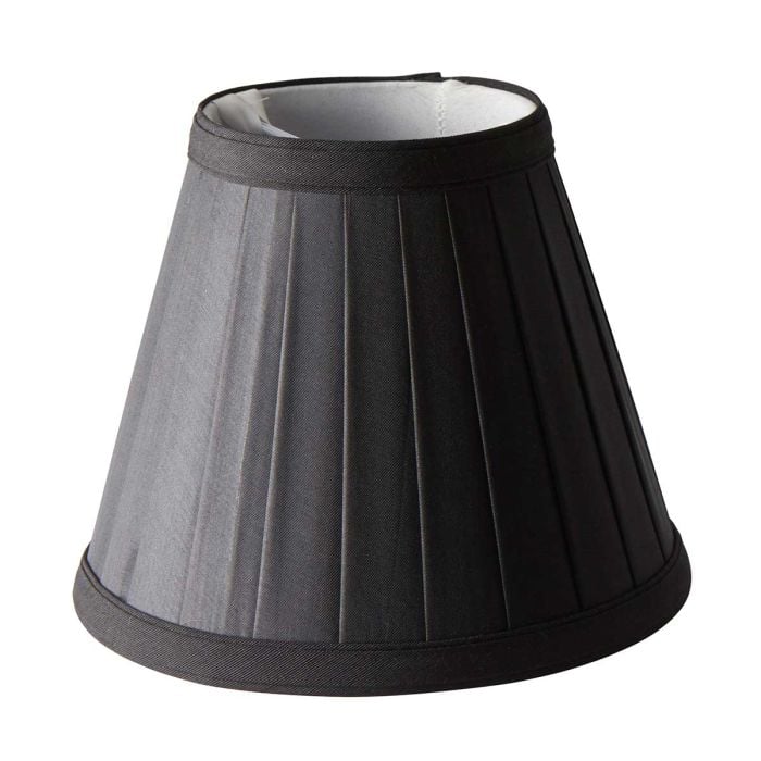 elstead lighting Clip Shades Pleated Black Candle Shade