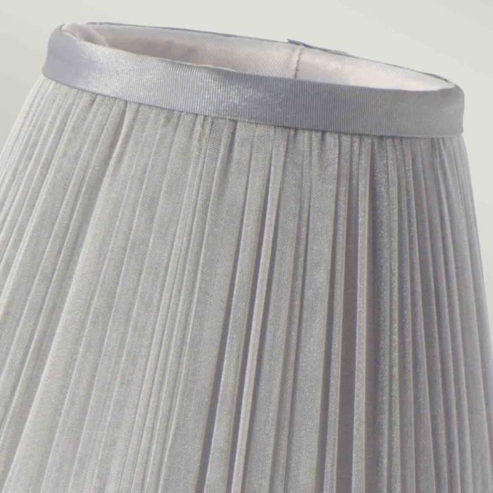 Elstead Lighting Clip Shades Pleated Grey Chiffon Candle Shade
