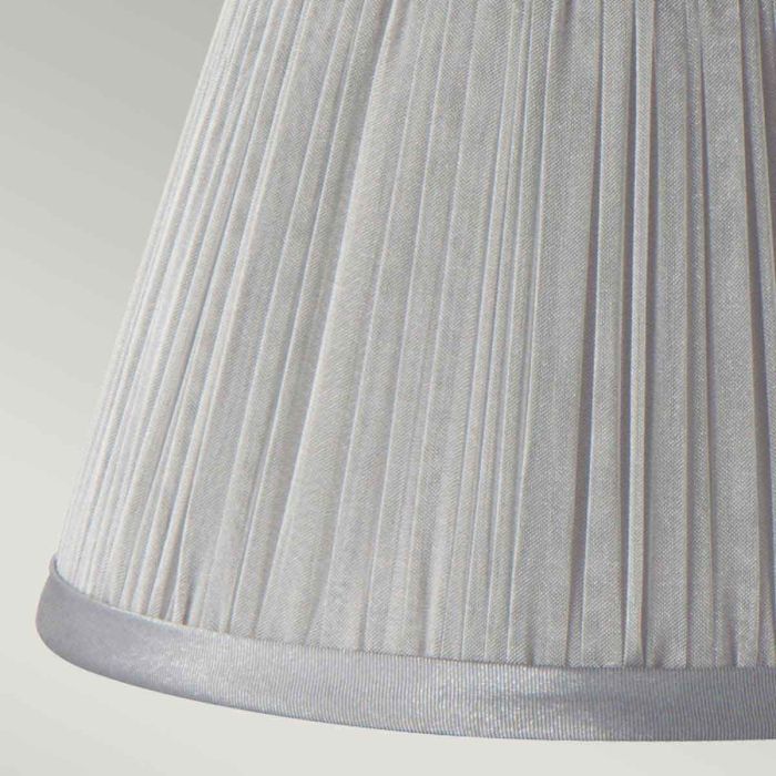 Elstead Lighting Clip Shades Pleated Grey Chiffon Candle Shade
