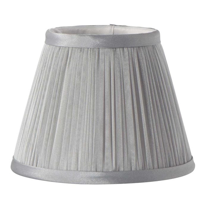 elstead lighting Clip Shades Pleated Grey Chiffon Candle Shade