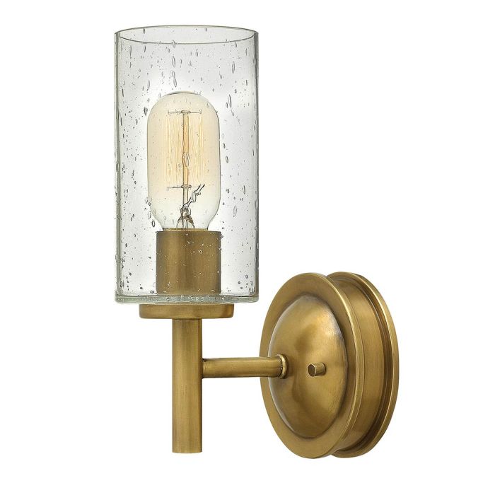 elstead lighting Collier 1 Light Wall Light - Heritage Brass