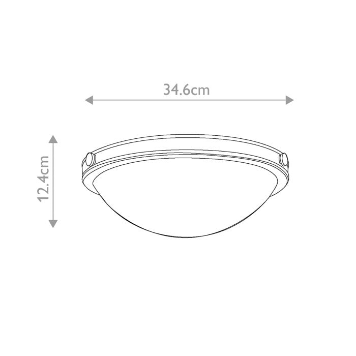 Elstead Lighting Collier 2 Light Small Flush - Heritage Brass