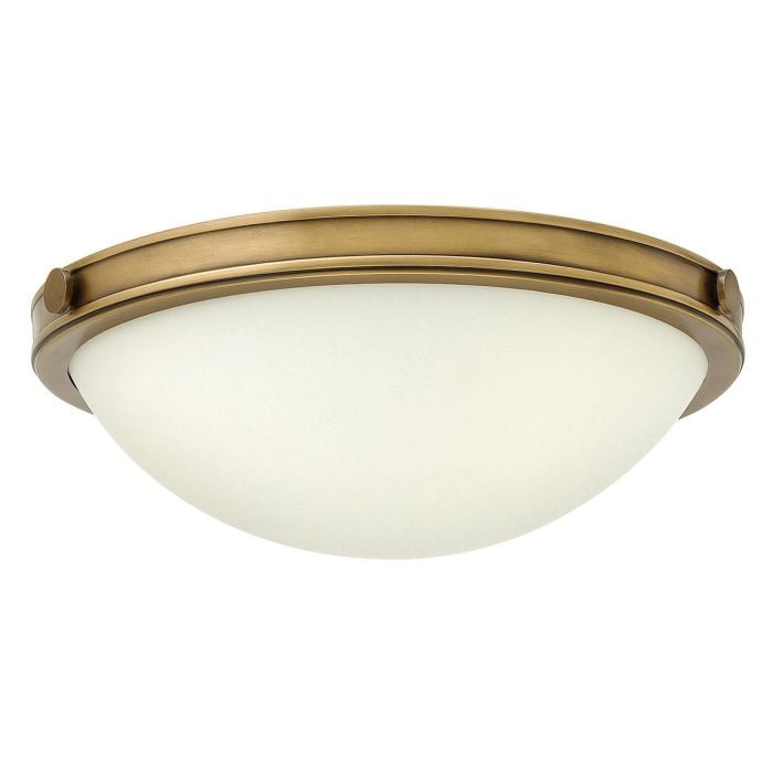 elstead lighting Collier 2 Light Small Flush - Heritage Brass