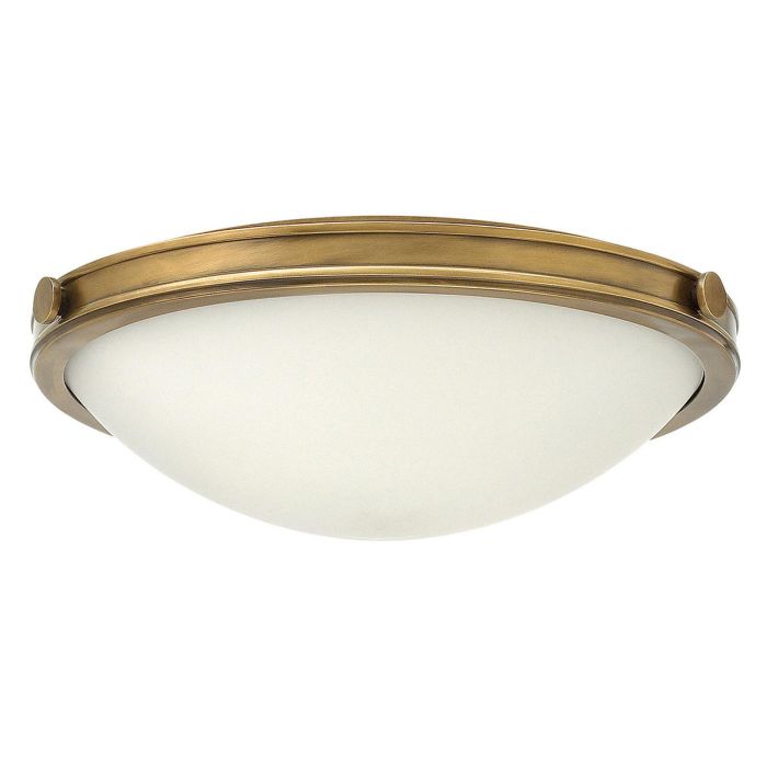elstead lighting Collier 3 Light Large Flush - Heritage Brass