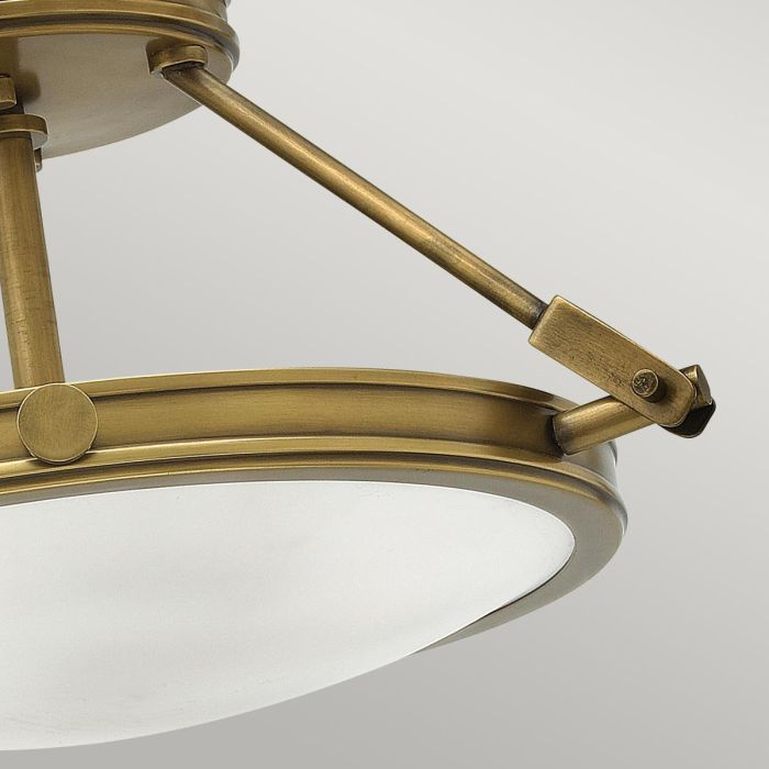 Elstead Lighting Collier 3 Light Semi-Flush - Heritage Brass