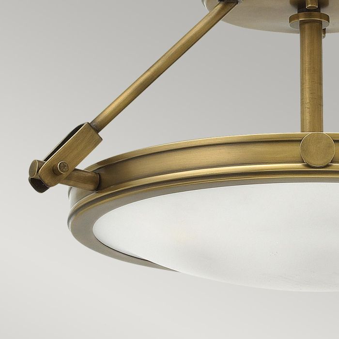 Elstead Lighting Collier 3 Light Semi-Flush - Heritage Brass