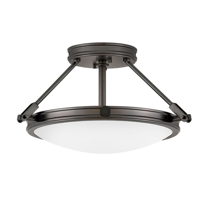 elstead lighting Collier 3 light Small Semi-Flush - Black Oxide