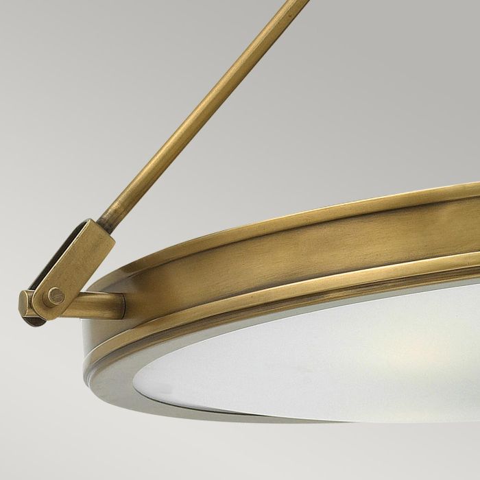 Elstead Lighting Collier 4 Light Large Semi-Flush - Heritage Brass