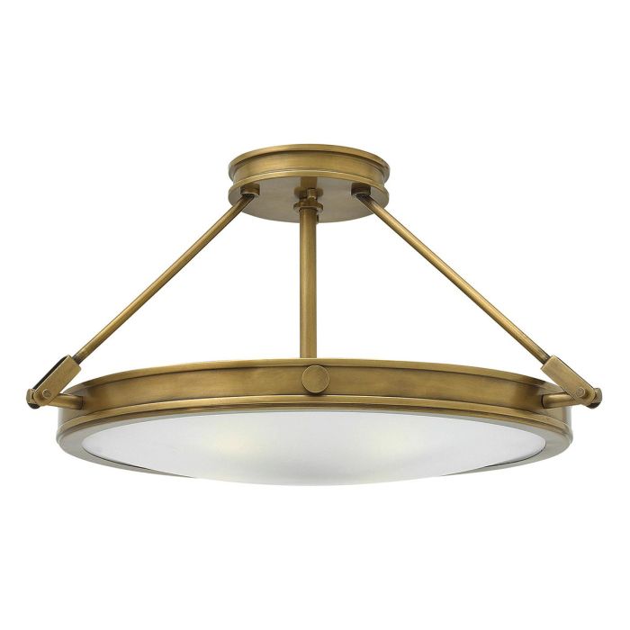 elstead lighting Collier 4 Light Large Semi-Flush - Heritage Brass