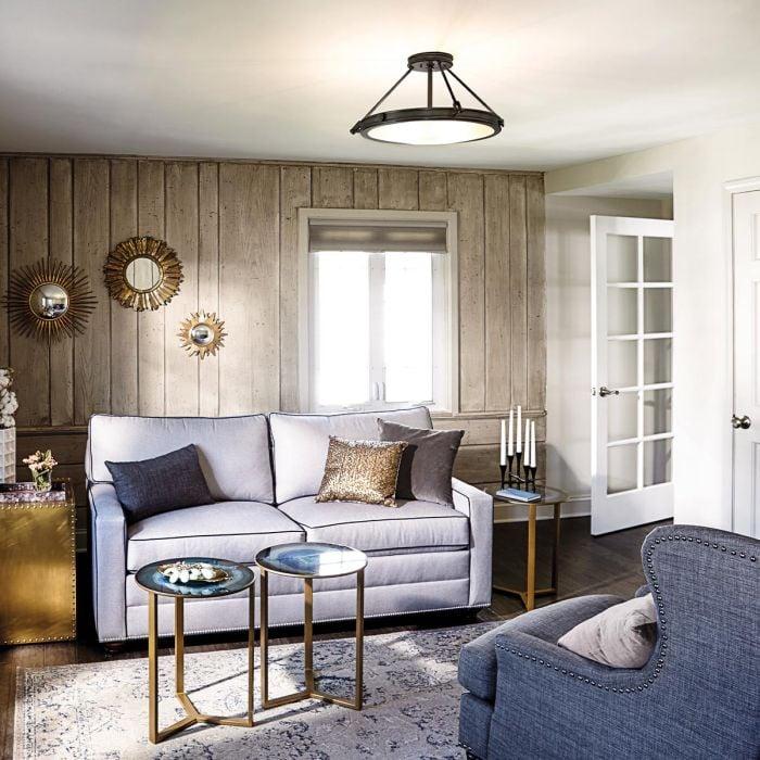 Elstead Lighting Collier 4 Light Medium Semi-Flush - Black Oxide