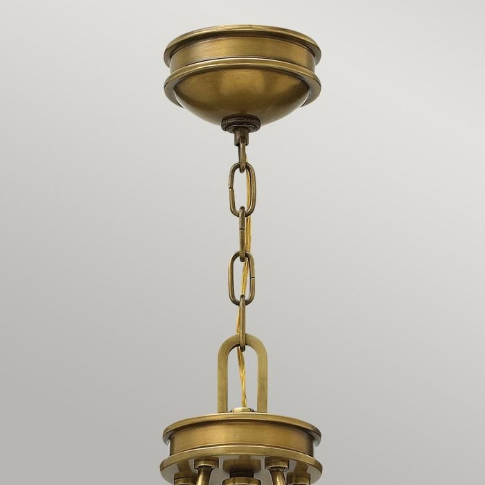 Elstead Lighting Collier 5 Light Chandelier - Heritage Brass